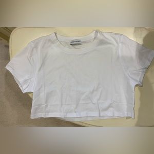 White cropped tee